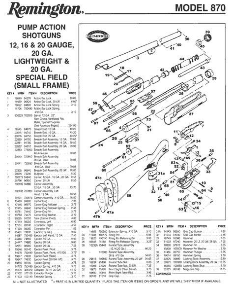 Remington 870 assembly diagram - Browse 1,431 Shotgun Parts Products Up To 77% Off + Coupon within our Gun Parts including Shotgun Receiver Parts, Shotgun Triggers & Parts, & Shotgun Forends & Parts From Top Brands like BERETTA USA, BROWNING, BENELLI and more! Number of Reviews. BROWNELLS - REMINGTON 870/1100/1187 12GAUGE SHOTGUN FOLLOWERS.